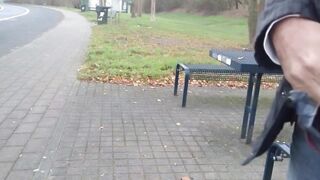 German daddy wanking outdoor