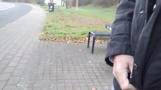 German daddy wanking outdoor