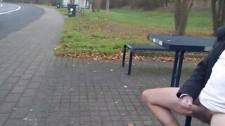 German daddy wanking outdoor