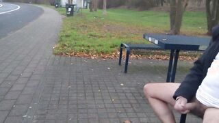 German daddy wanking outdoor