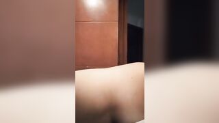 web cam: big boobed roommate inside the restroom