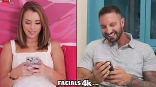 FACIALS4K Scandalous Lila Love Dating 2 Men Join Inside On Multiple Facial Three-Way