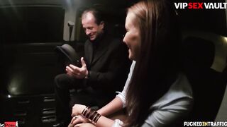 BANGED! INTO TRAFFIC - Bae Girl Angel Blade Getting Banged In The Car Backseat - VIP SEX VAULT