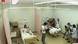 Japanese CMNF nude hospital prank TV performance