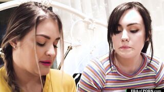 Nerd girl gives oral sex to popular babe