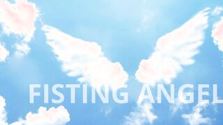 Fisting Angel. Self cunt fisting and close up vagina opening