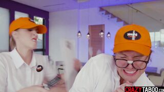 Big ass MILF fucked by two strangers