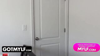 Gigantic Tits mom Swallows Her Stepsons Huge Pulsating Dick While
