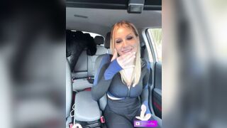 Blonde sluts showing her long booty