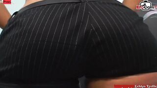 African haired 18 Yo with natural boobs squirt and getting a
