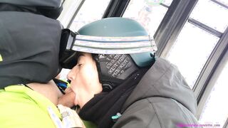 Outside Clip. ORAL SEX into a CABLE VEHICLE and I drink everything to leave no trace!!!