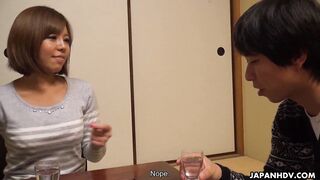 Japanese super long hooters myfreecam Sara Saijo have oral sex with older friend uncensored.