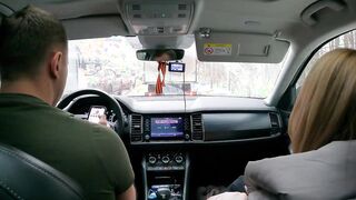 Risky Vehicle Oral Sex with my Babe Work associate