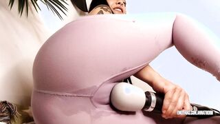 YOGA LEGGINGS SOAKED FROM SQUIRT