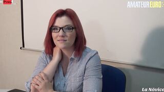 LANOVICE - Curvaceous Secretary Rose Romane Squirts After Rough Anal Sex - AMATEUREURO