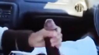 BBC gets a handjob in the car 2