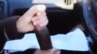 BBC gets a handjob in the car 2