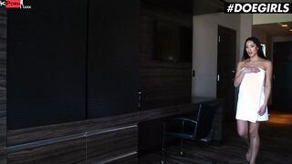 Hot Dark Haired Chloe Amour Takes A Shower And Then Finger Boned