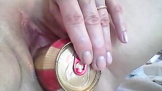 Romanian webcam with beer can