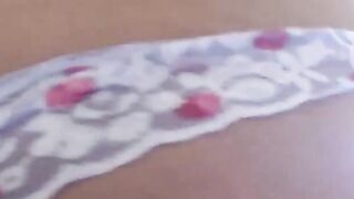 girl with tattoos and hafe fun with machine
