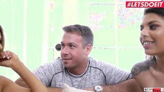 SCAMANGELS - Gina Valentina & Emma Hix Fucked! Their Turned On Step Dad - LETSDOEIT