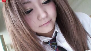 Japanese gyaru cosplaying as school girl hotel hookup fantasy