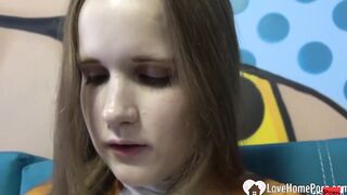 Cosplaying mistress bends over for some cummed two