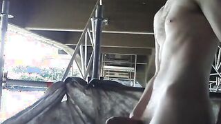 Exhibition Twink on construcion site