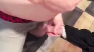 Guy sucks his buddy for cum then shoots his load
