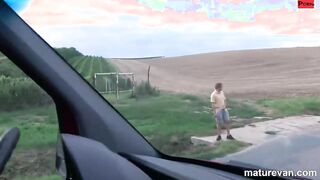 Milf picks up turned on dudes on the road