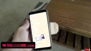 SisLovesMe - Little Asian Bounces Her Booty On A Gigantic