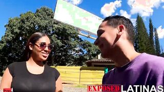 exposedlatinas - Huge Boobed latina getting a fabulous welcome at the airport!