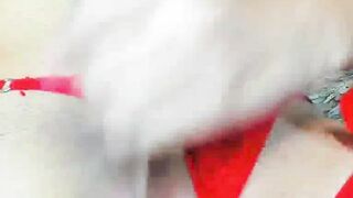 Wild Shemale With Long Hair Jerking Her Cock