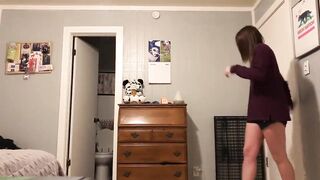 Fine AF College sluts Spied In Her Room