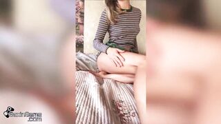 Cute Beauty Masturbate Wet Twat and Intensive Orgasm