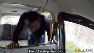 Antonio, Alice Judge & John are fucking inside the fake taxi