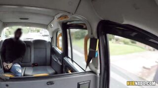 Antonio, Alice Judge & John are fucking inside the fake taxi