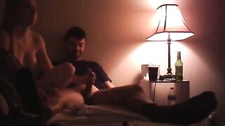 Topless sister jerks me off while watching Netflix