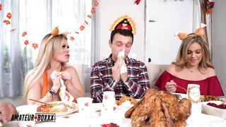 Amateur Boxxx - Kali & Casca's Crazy Cuckhold three Way Thanksgiving