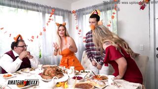 Amateur Boxxx - Kali & Casca's Crazy Cuckhold three Way Thanksgiving