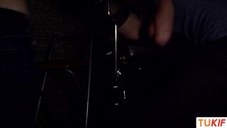 Goddess Italian with curly hair Gets Banged! on a Swing