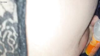 Uk fiance rides 12 inch dildo