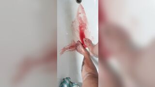 bimbos masturbates during menstruation