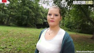 AMATEUREURO - Fat Booty Blonde Delights Into Bae Outdoor Sex