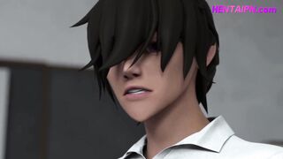 Horny Hentai Teacher Fucked by Student in Class