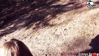 Skinny Barely Legal with small hooters pick up for an outside banged