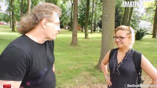 DEUTSCHLANDREPORT - Old Lady Eats Cum After Crazy Sexy Amateur Sex - AMATEUREURO