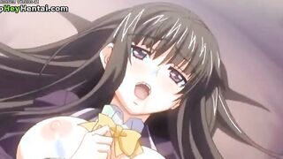 Hentai busty teen has sex wearing tights