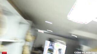 CARNEDELMERCADO - (Joa Cienfuegos, Charles Gomez) - Chubby Dark Haired With Big Boobies Rides A Gigantic Latino Penis