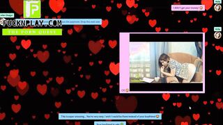 Tricky man seduce sexy young wife in the chat